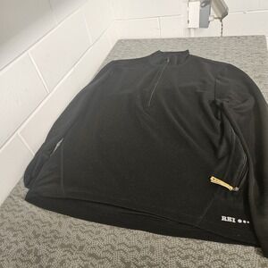 REI  Sweater‎ Mens Medium Quarter Zip Fleece Black